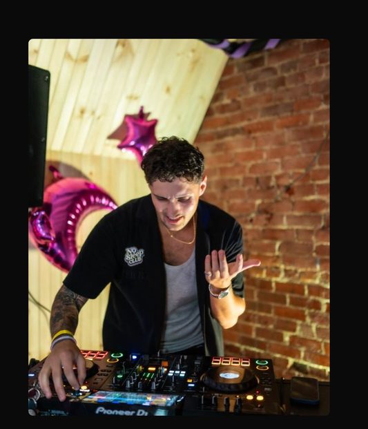 LockEight behind Pioneer DJ decks